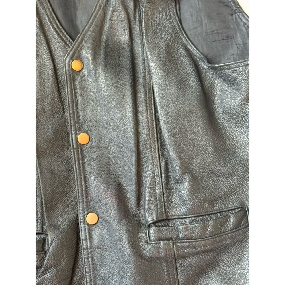 Vietnam Veteran Leather Vest Adult Medium Armed Forces Military - Picture 7 of 16